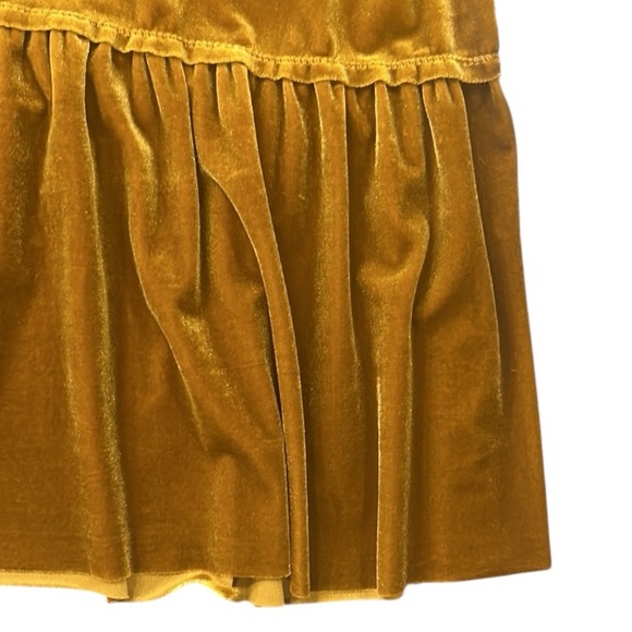 Entro Velour Boho Short Sleeve Peplum Pullover Top Golden Brown Size Medium - Picture 8 of 10